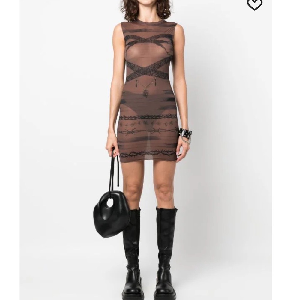 jean paul gaultier x KNWLS graphic print sleeveless mini dress - Picture 6 of 9